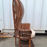 Emmanuelle armchair in Peacock rattan