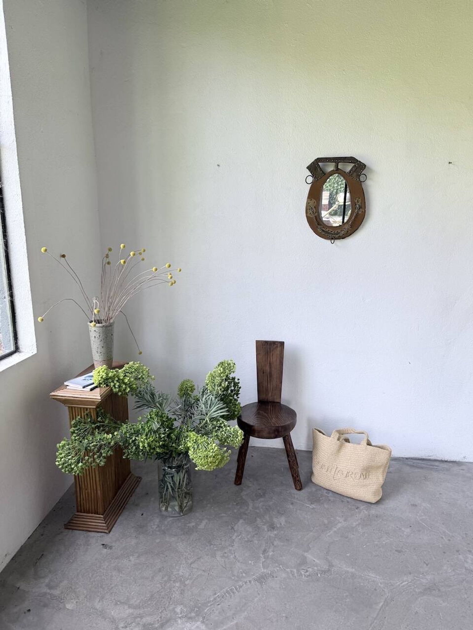 Brutalist handcrafted mirror "horse"