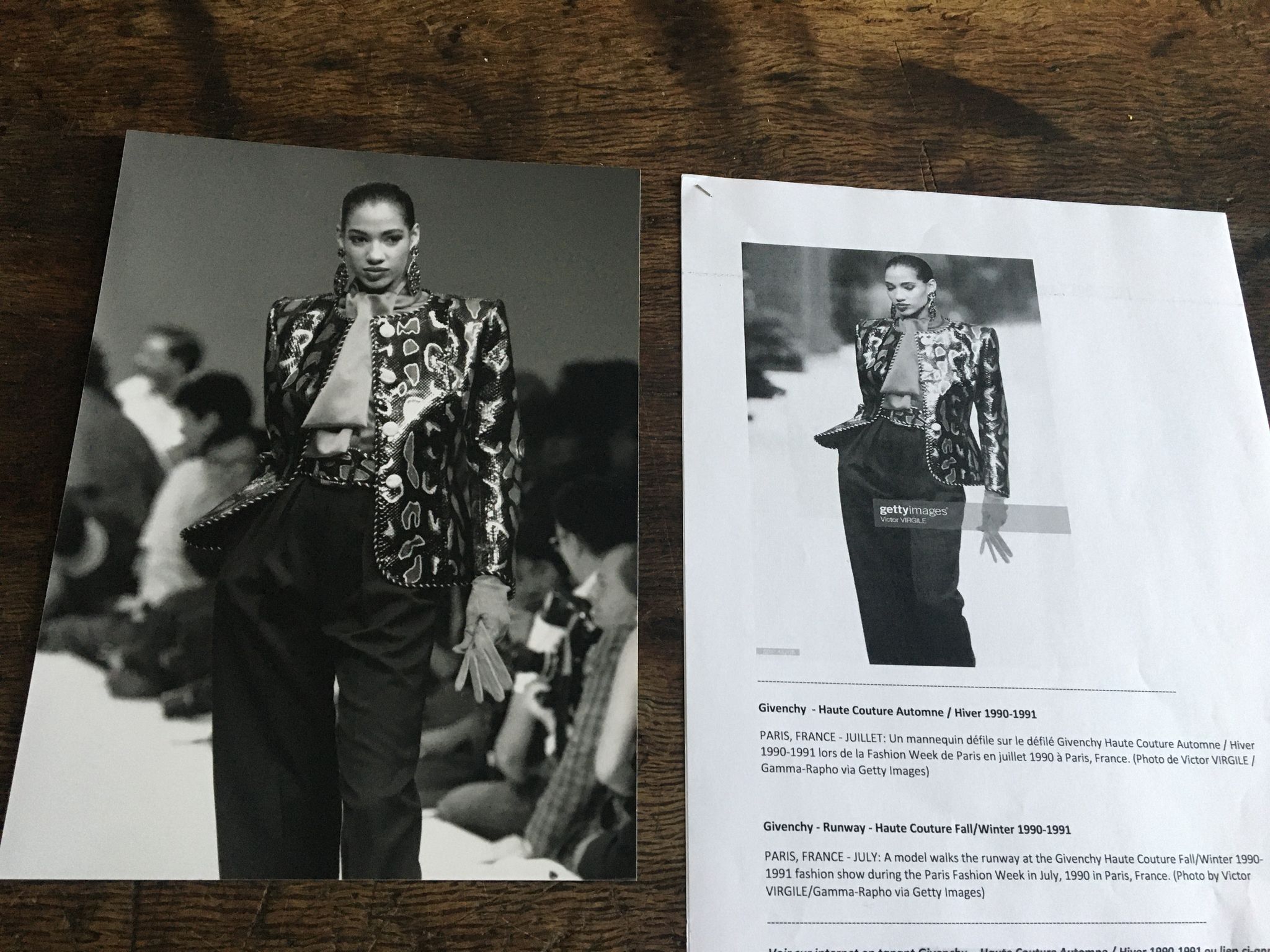Givenchyoriginal vintage press fashion photography 1990