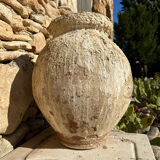 Ancient terracotta pottery jar from the 19th century