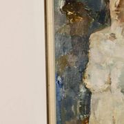 Large Swedish Mid-Century Oil On Canvas Painting" Nude Study " by Egon E:son Weinemo