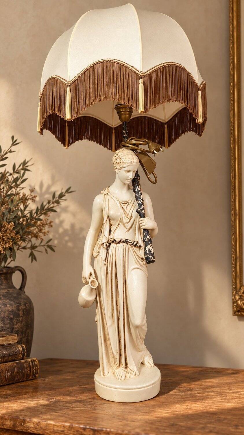 Large lamp 108 cm hebe greek goddess 1960s