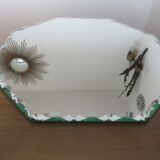 Beveled octagonal mirror 40s 50s 31x31cm