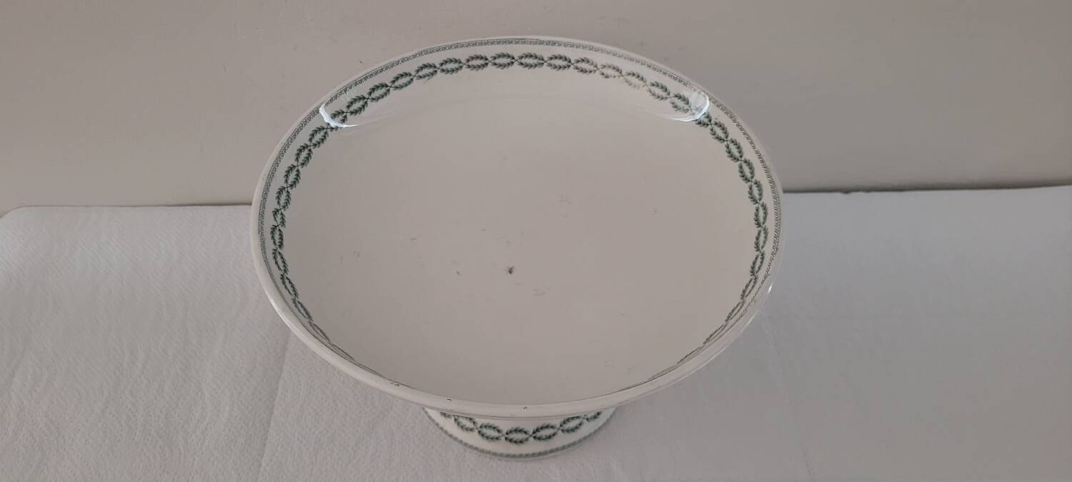 Sarreguemines iron earth compote dish