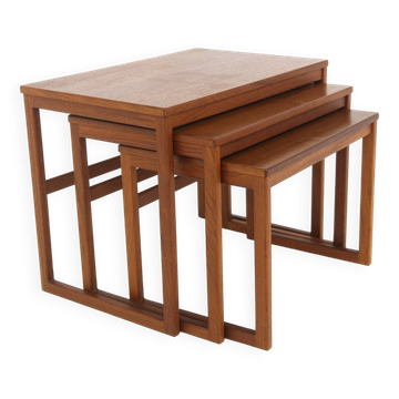 Svante Skogh teak nesting tables for Seffle Möbelfabrik, Sweden, 1960s