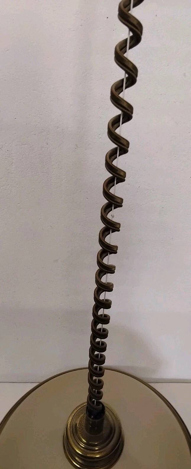 80s Vintage Adjustable Height Pull Cord Pendant Light