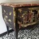 Louis XV style jump commode in Chinese lacquer, red marble