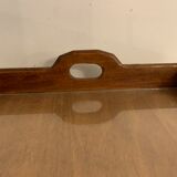 Old wooden and glass tray