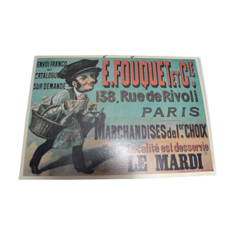 Advertising cardboard poster