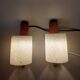 Pair of Scandinavian teak and perspex sconces Vintage 1960