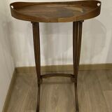 Lounge table rooster signed galle era art nouveau marquetry