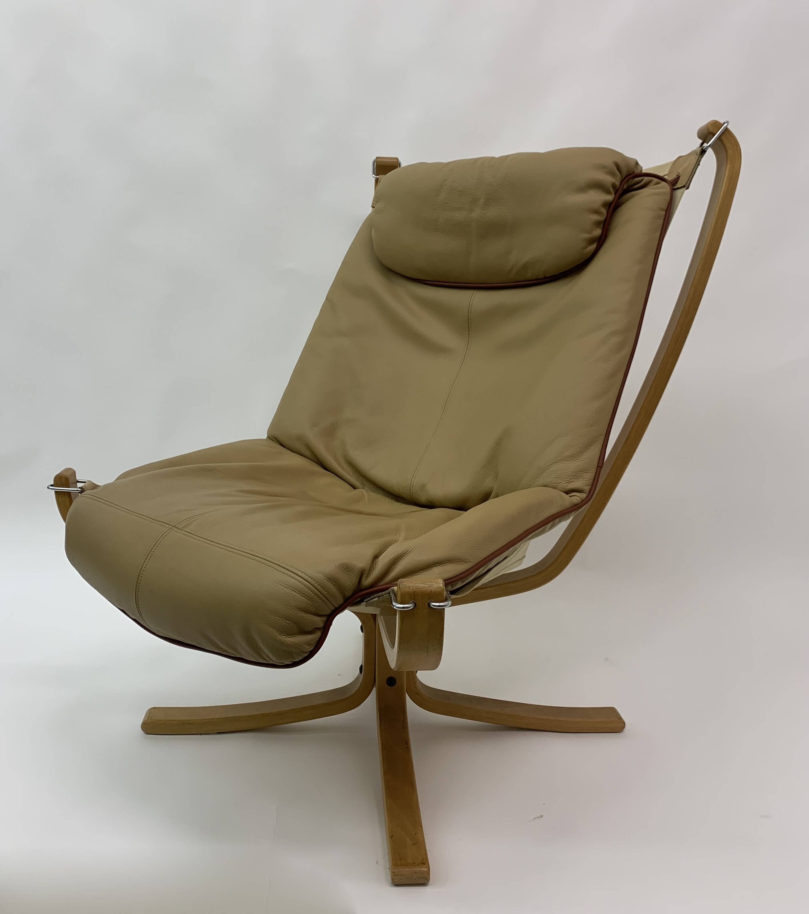Falcon Leather Lounge Chair by Sigurd Ressel for Vatne Møbler, 1970s
