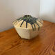 Scandinavian studio vase in flamed stoneware with drip decorations.