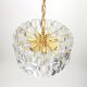 Superb brass and crystal glass light fixture Palazzo, Kalmar, Austria, 1970.