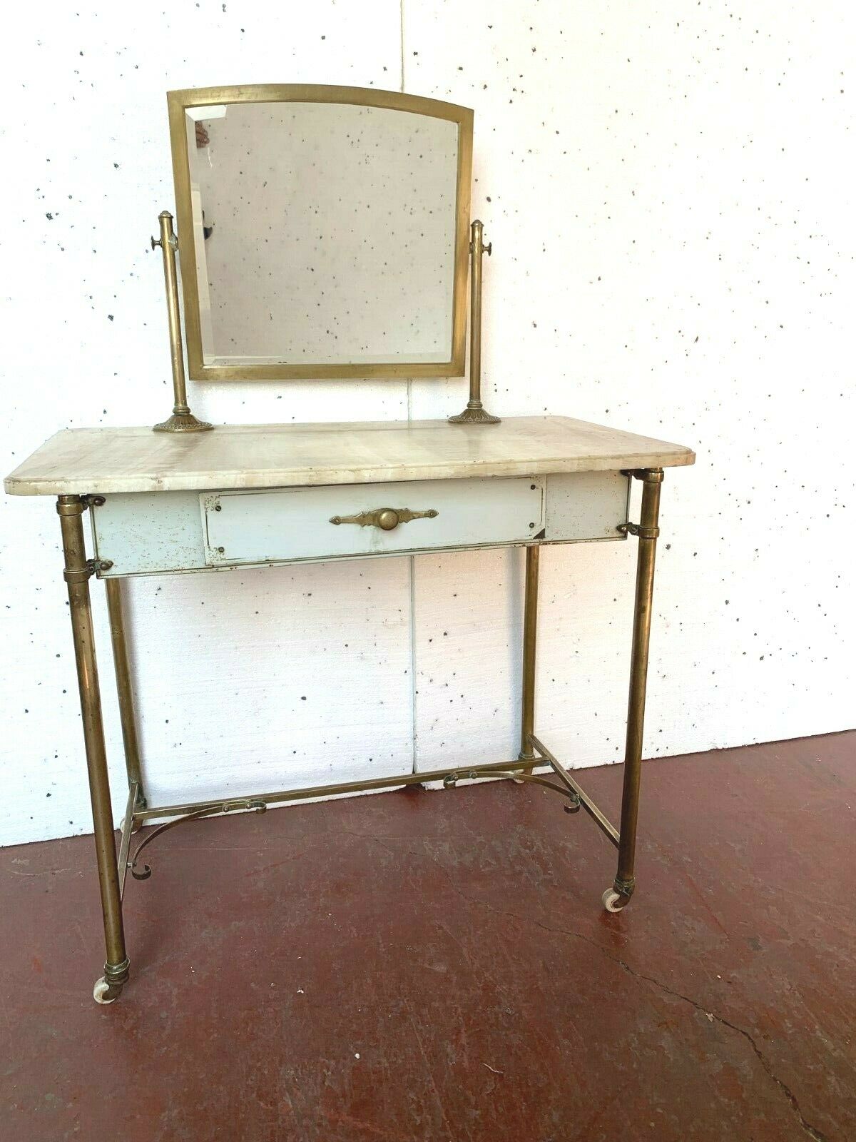 Lady's brass and painted metal hairdresser