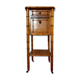 Bedside bamboo collection circa 1870 Napoleon III pitchpin cherry marble