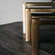 Tris tavoli Bassi Da Caffè ottone Hollywood Regency 1970 Design Modern
