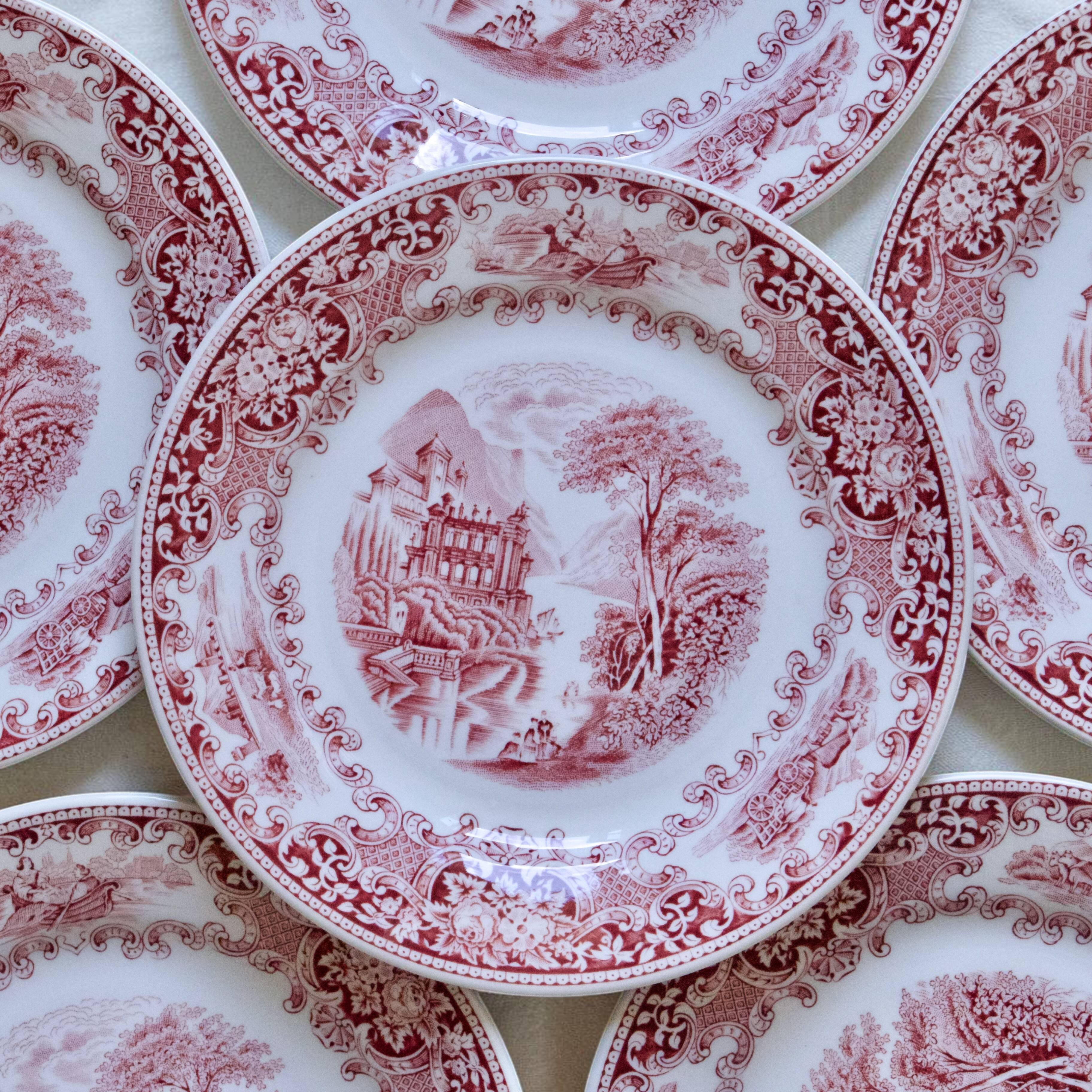 Antique Dutch plates signed Maastricht "Old England"