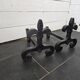 Pair of wrought iron andirons