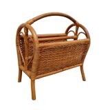 Rattan magazine rack