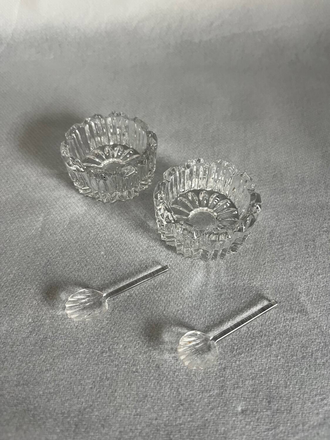 Crystal salt and pepper shakers