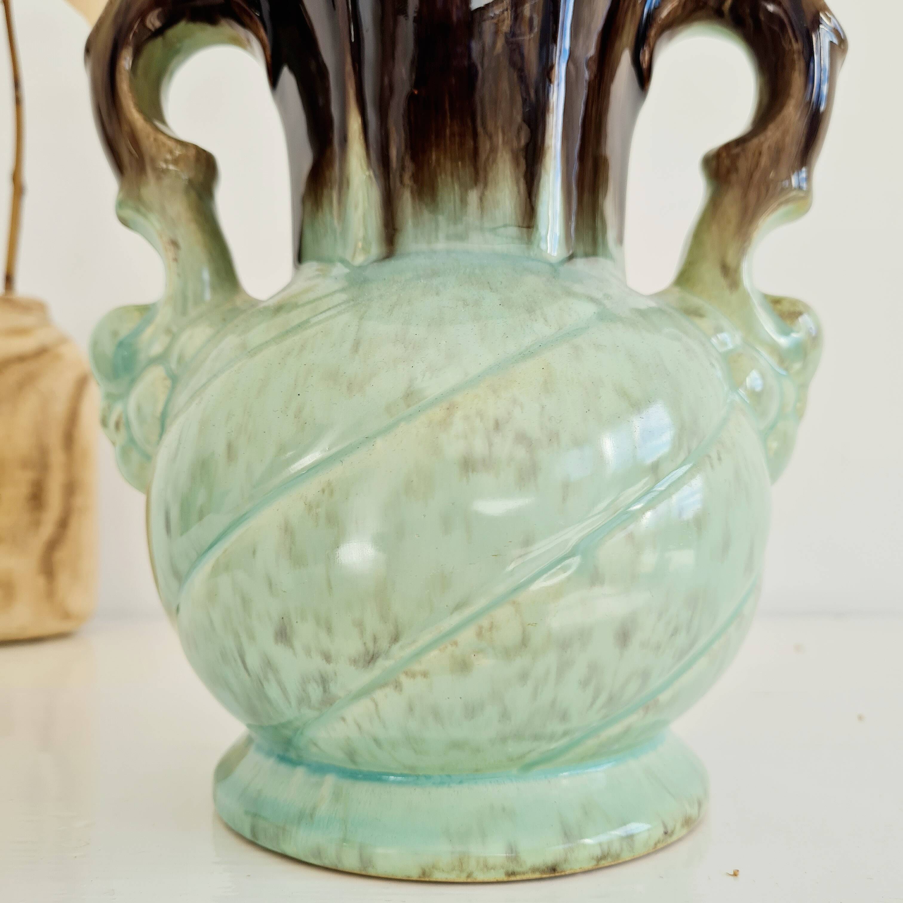 Antique blue vase - numbered