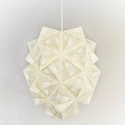 Japanese Style Hand-folded White Paper Pendant Lighting "Amaea"