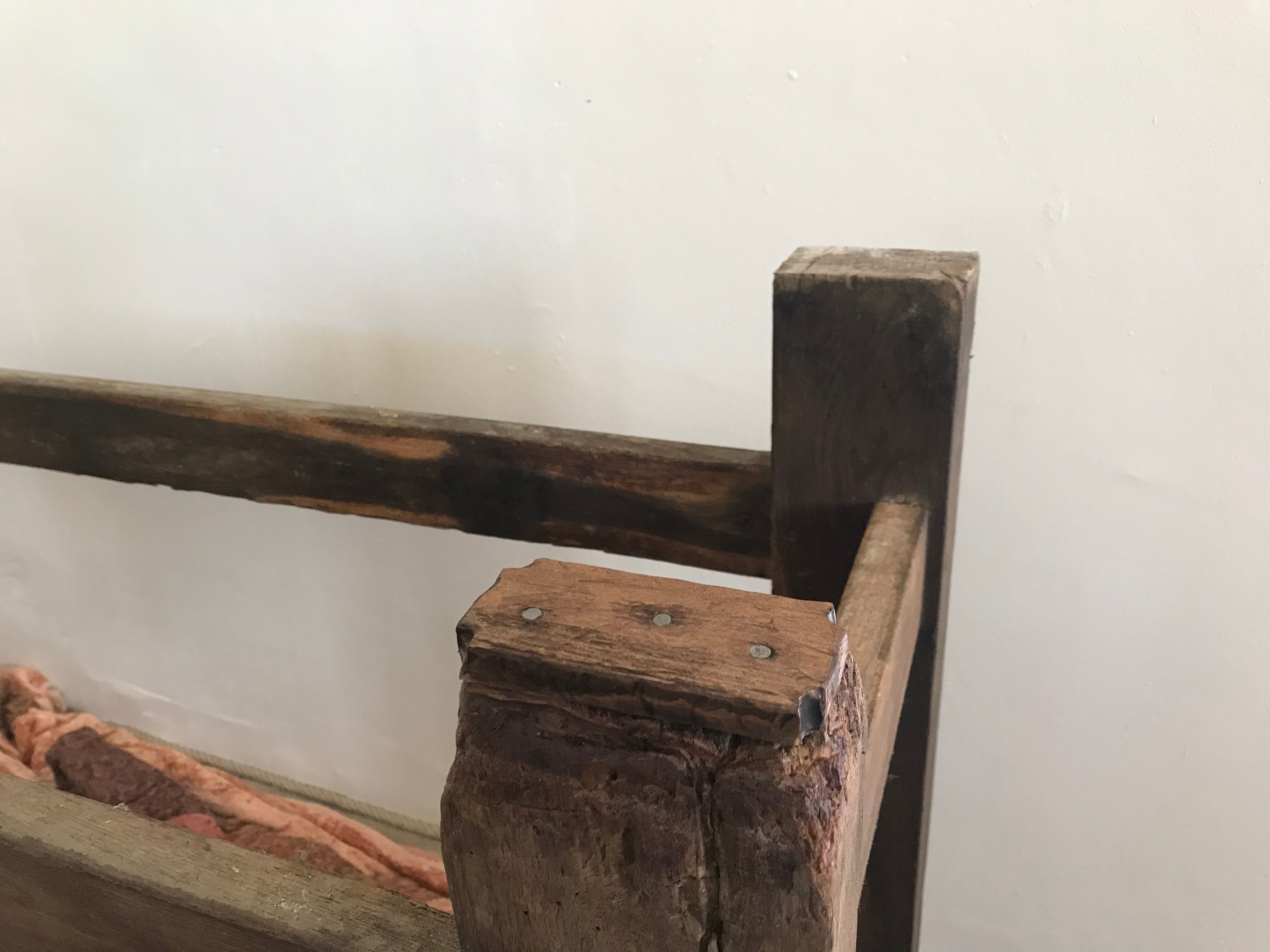 Old solid oak workbench