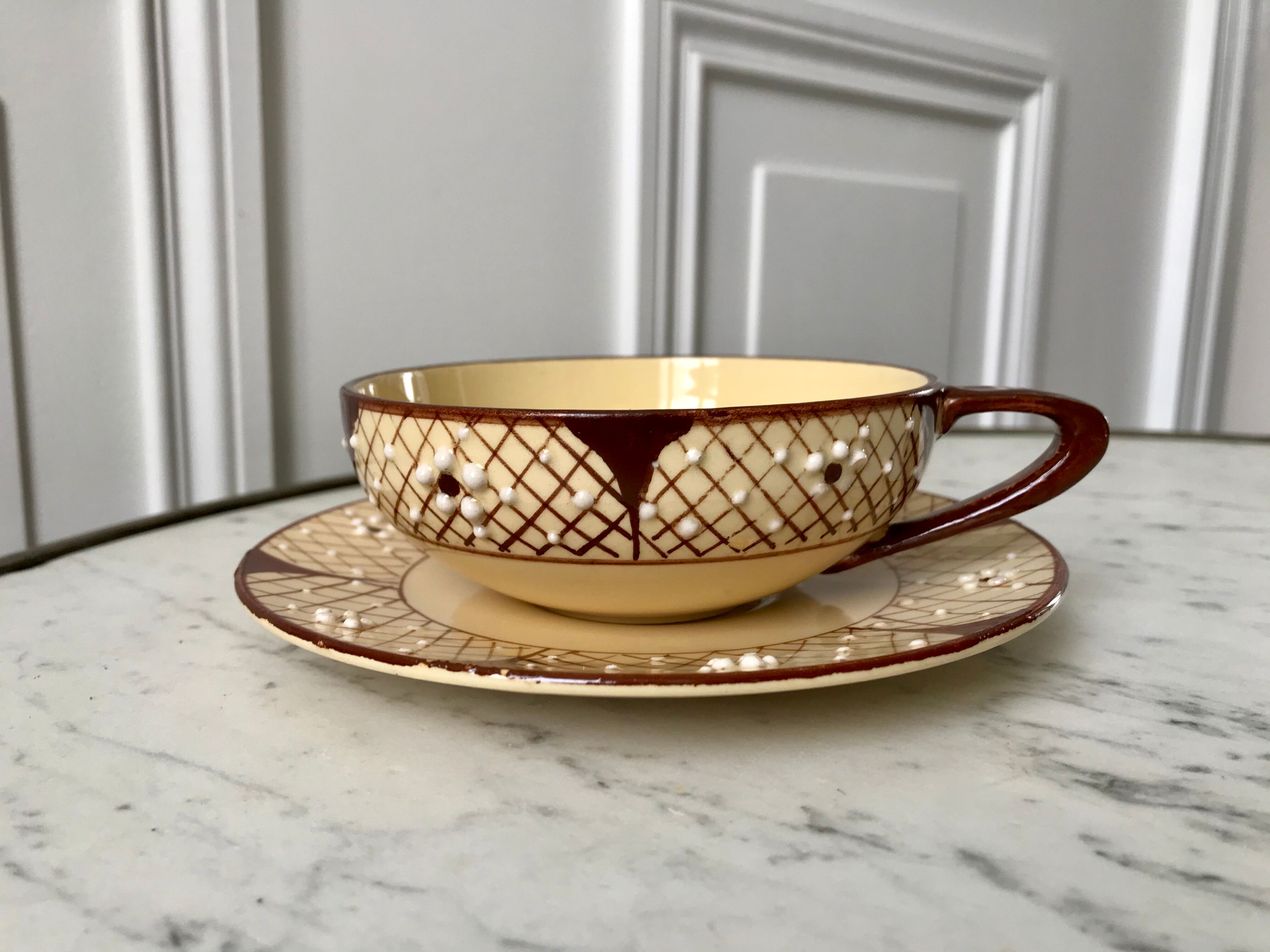 Théière et d'un déjeuner années 40/50