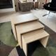 Lot de 3 tables gigognes en travertin