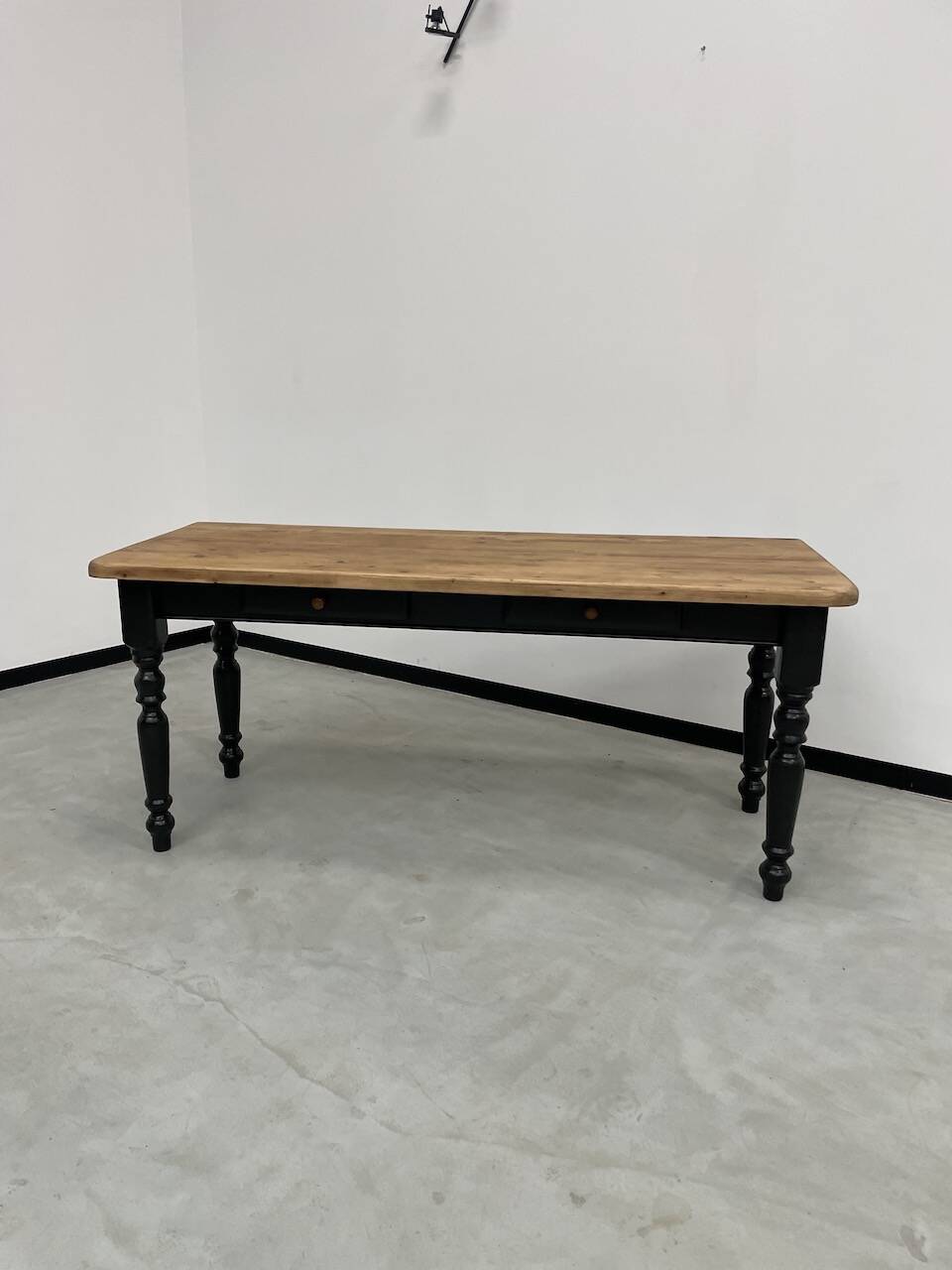 Farm table desk turned legs