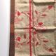 Nappe brodée tissu ancien 131 x 156 cm
