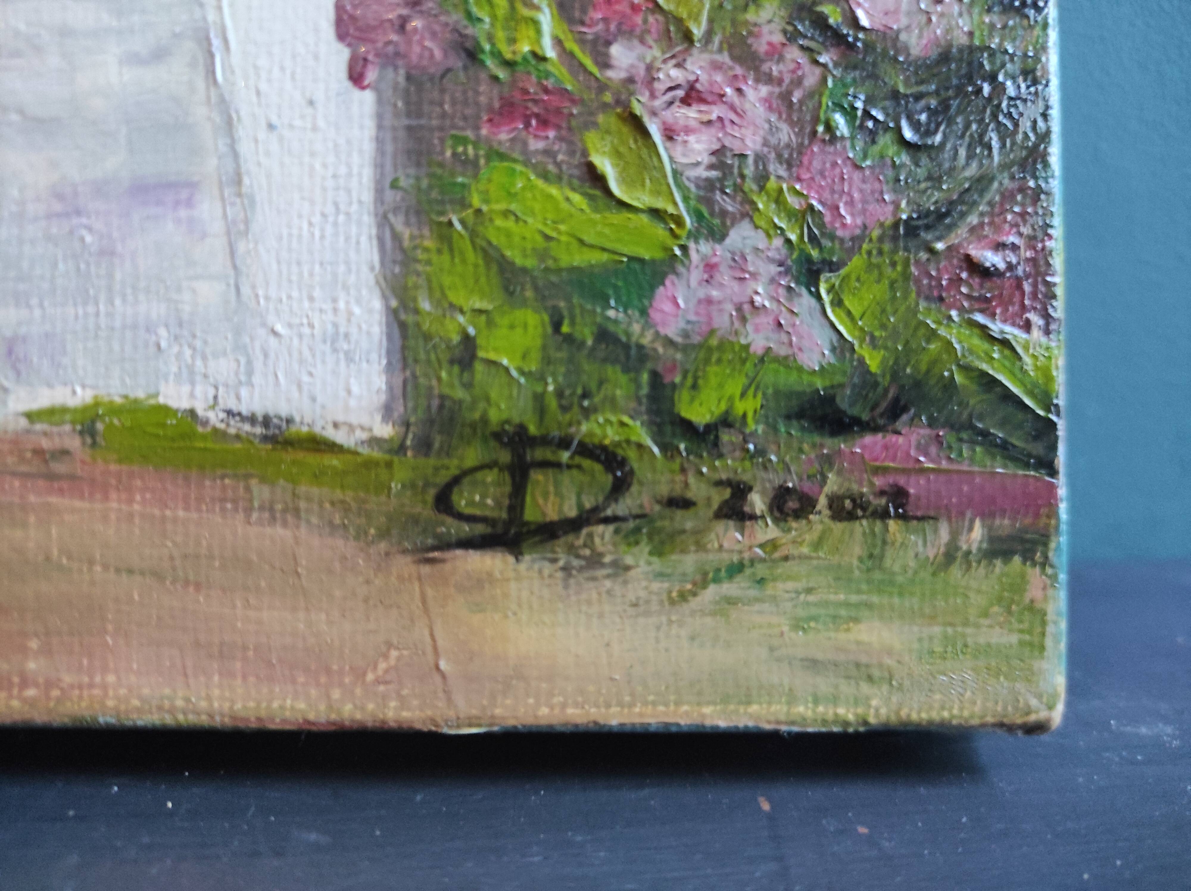 French oil painting, signed CD, 2002