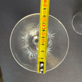Large wine glasses (5) - Art Deco - Blown and cut crystal