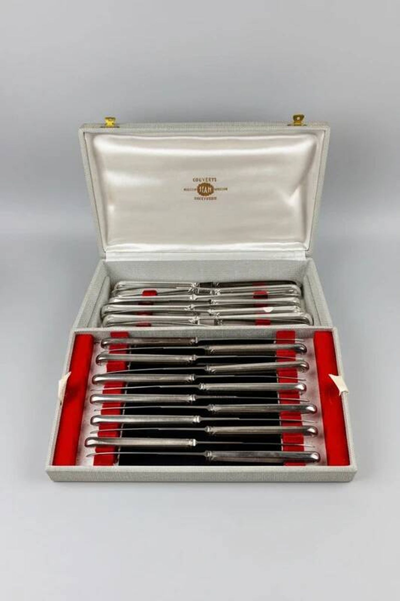 Set of 24 silver-plated knives SFAM, filet model.