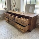 XXL walnut silk loom furniture from the 50s