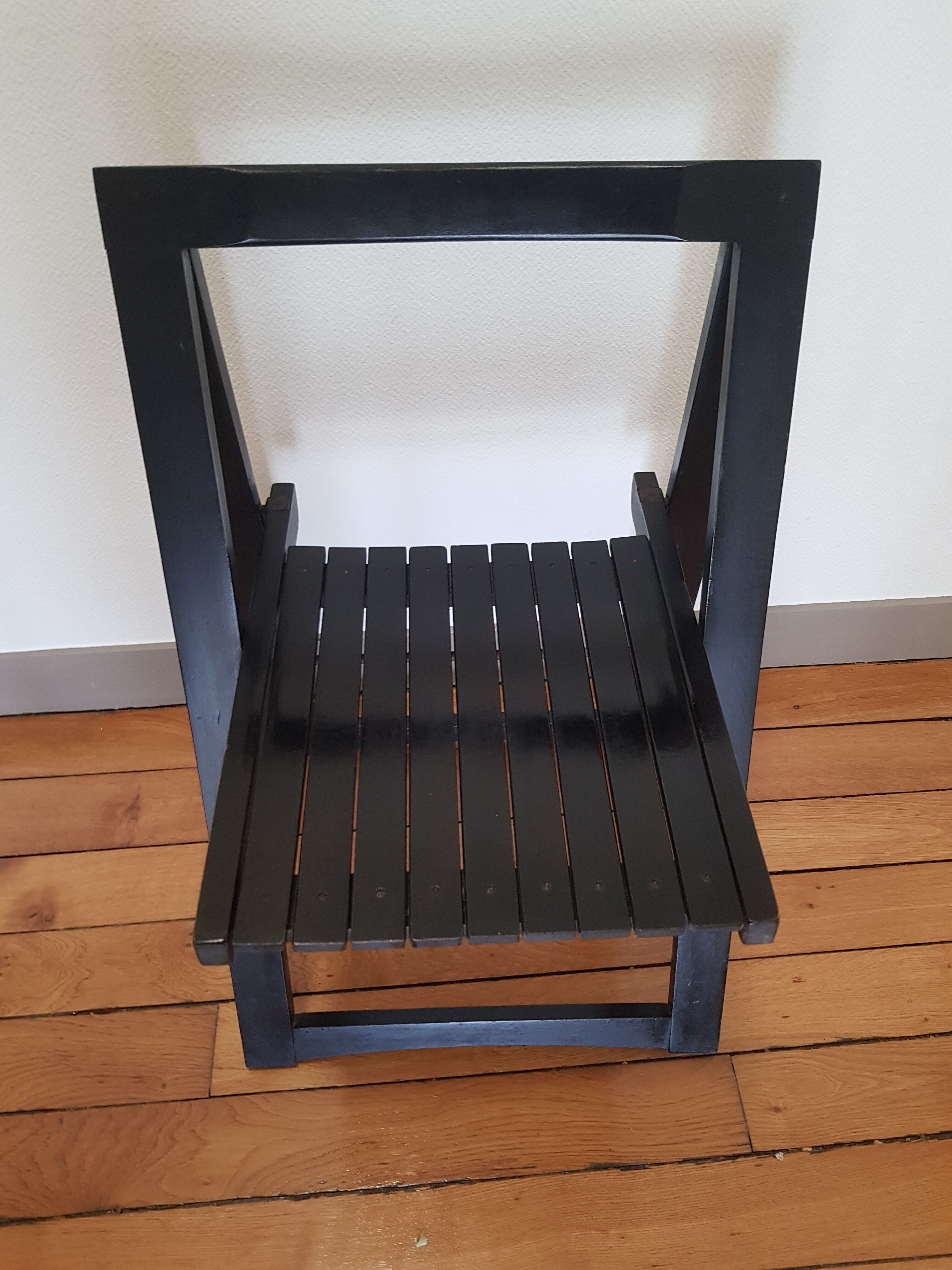 Chaise pliante noire