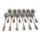 12 silver-plated metal ice scoops by silversmith Ravinet Denfert with nets