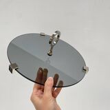 Glass and chrome presentation tray