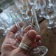 12 cut crystal glasses on stems – 1930s-1950s