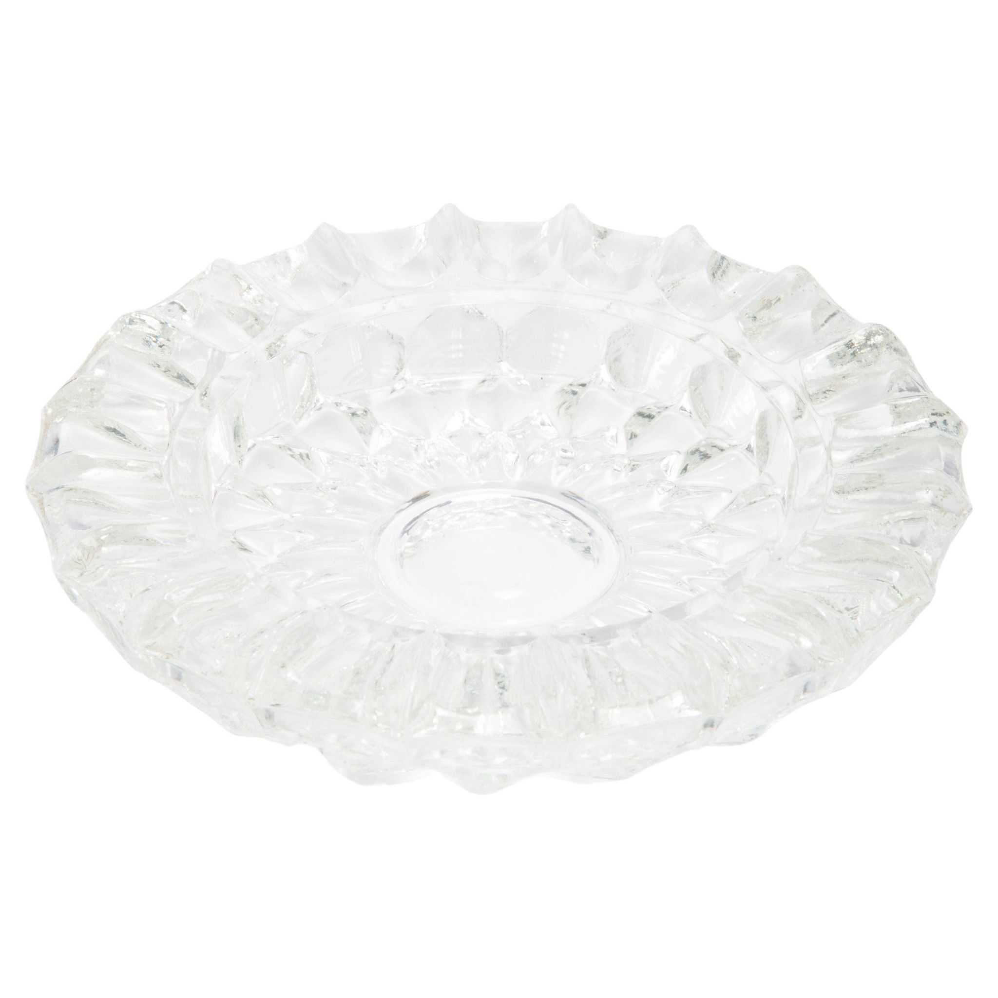 Vintage Mid-Century Crystal Ashtray Bowl, Italy, 1970s