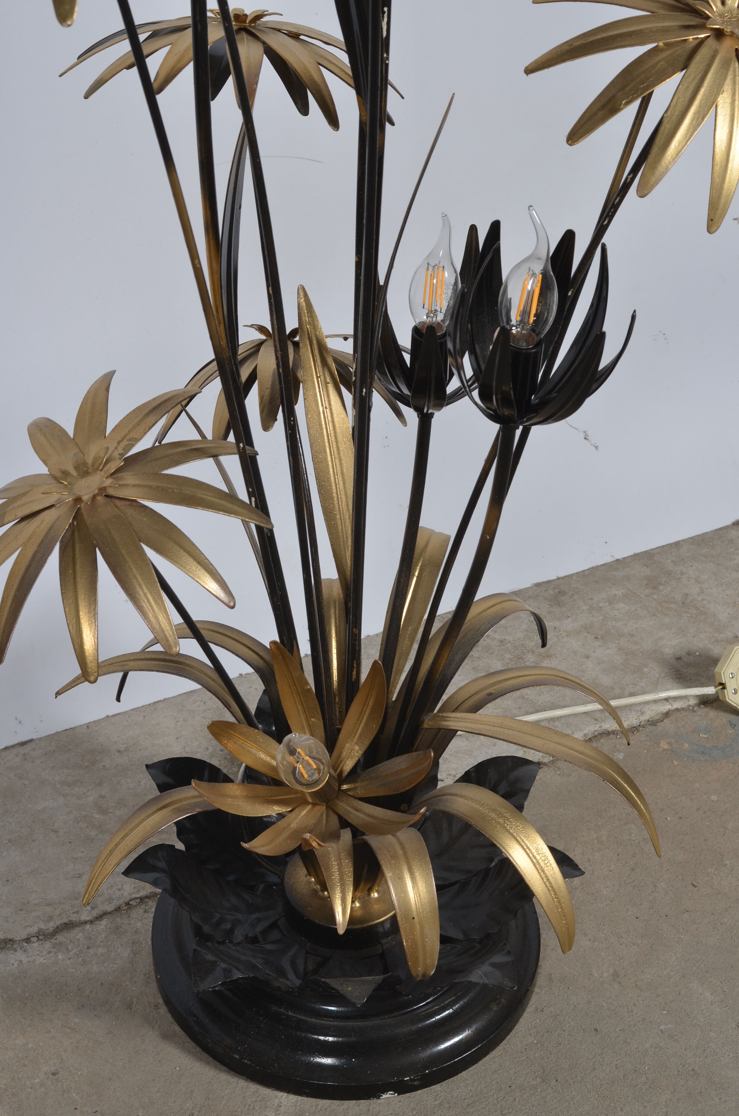 Lampadaire floral Hans Kogl pour Jansen 1970