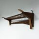 Vintage Wall Coat Rack in Two-tone Wood by Electrimeufa, 1960s – With Coat Hangers