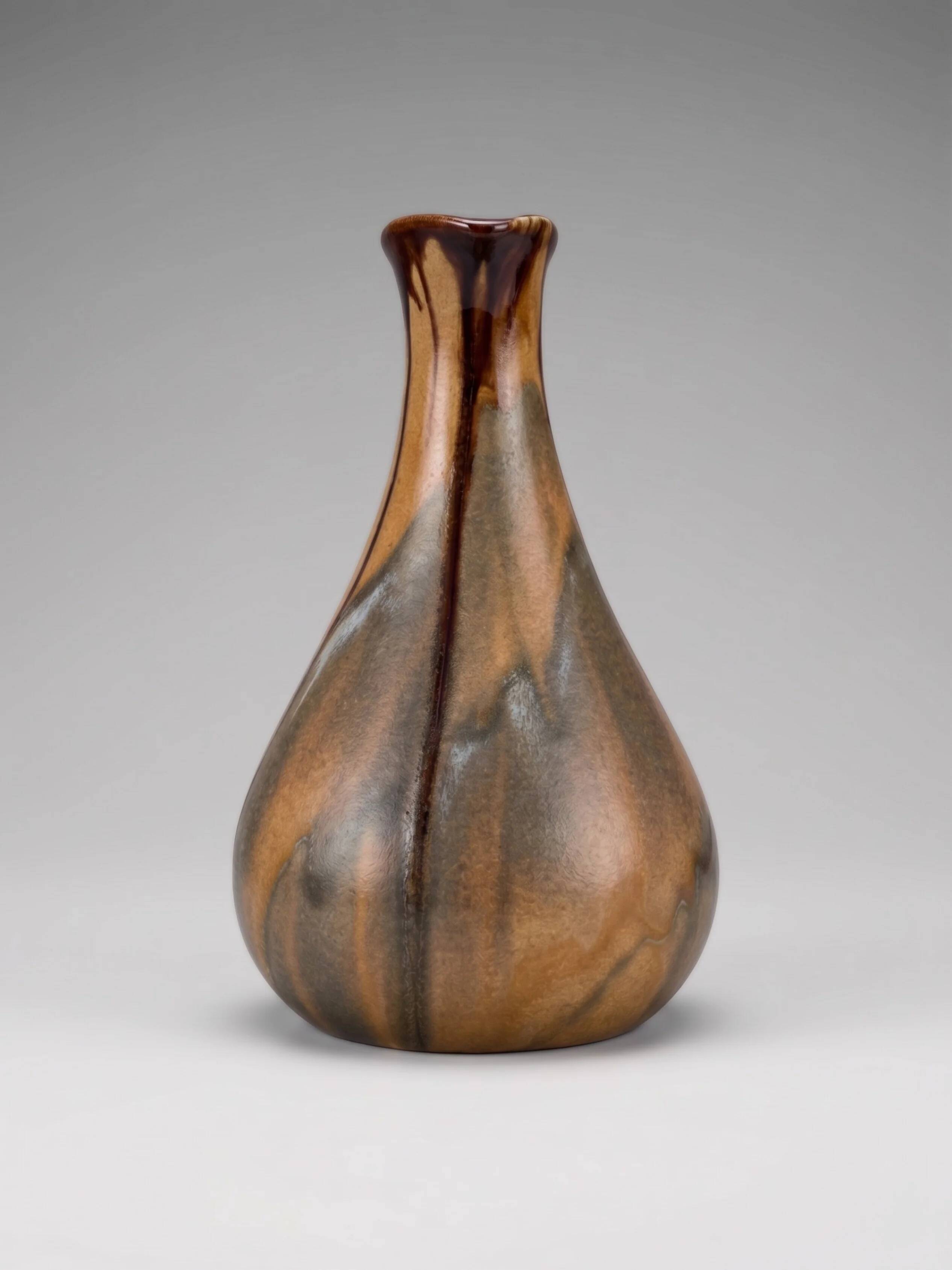 Modernist ceramic enamelled vase pitcher – Thulin Faience, Belgium – model 199 – 1930s/50s