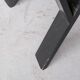 Set of six black dining chairs