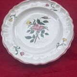 Old earthenware soup plate from Moustiers signed M Blanc.