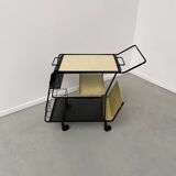 Perforated metal serving trolley style Mathieu Matégot