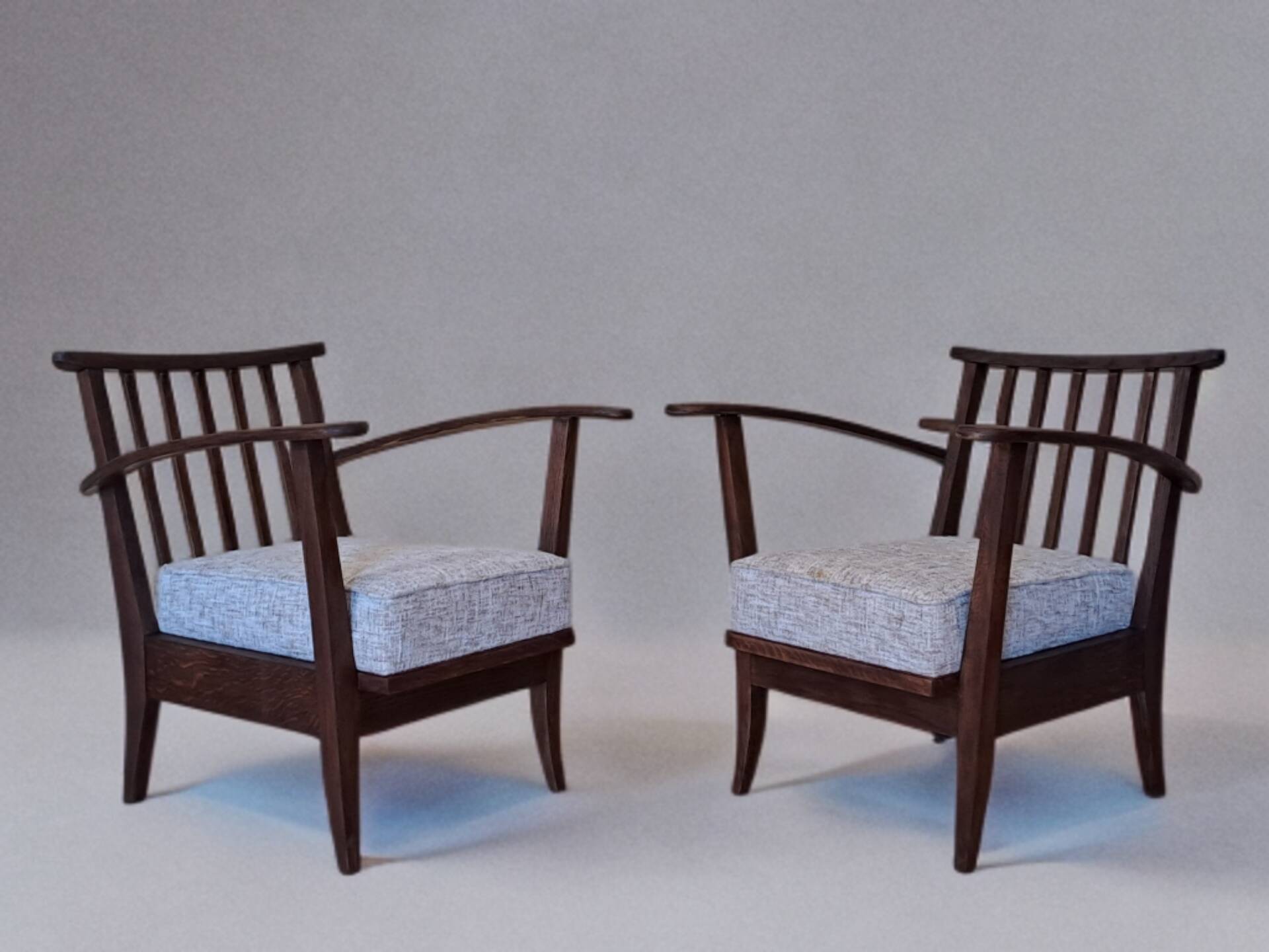 Pair of ULUV armchairs, Czech vintage 1950s