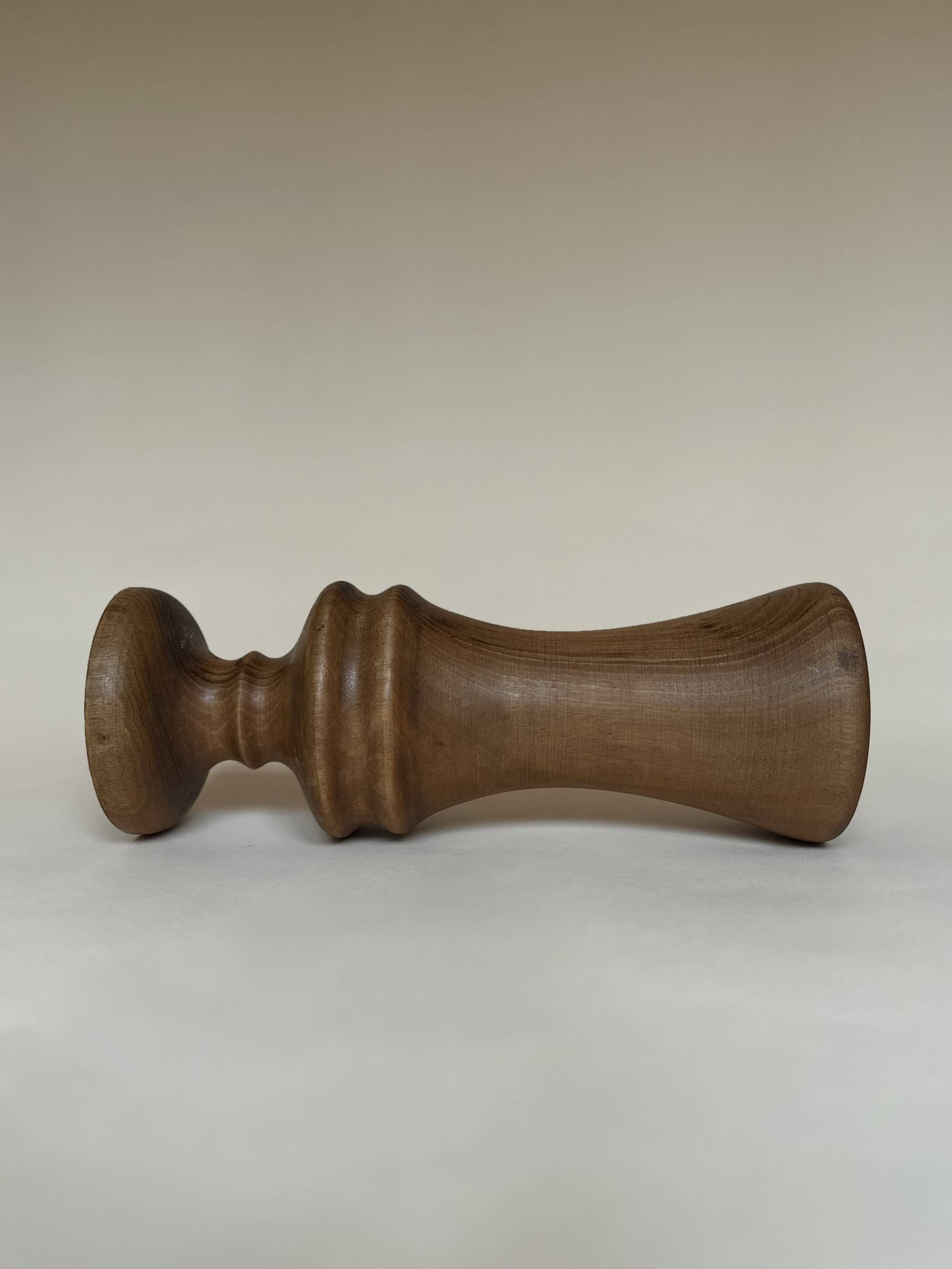 Turned wooden vase