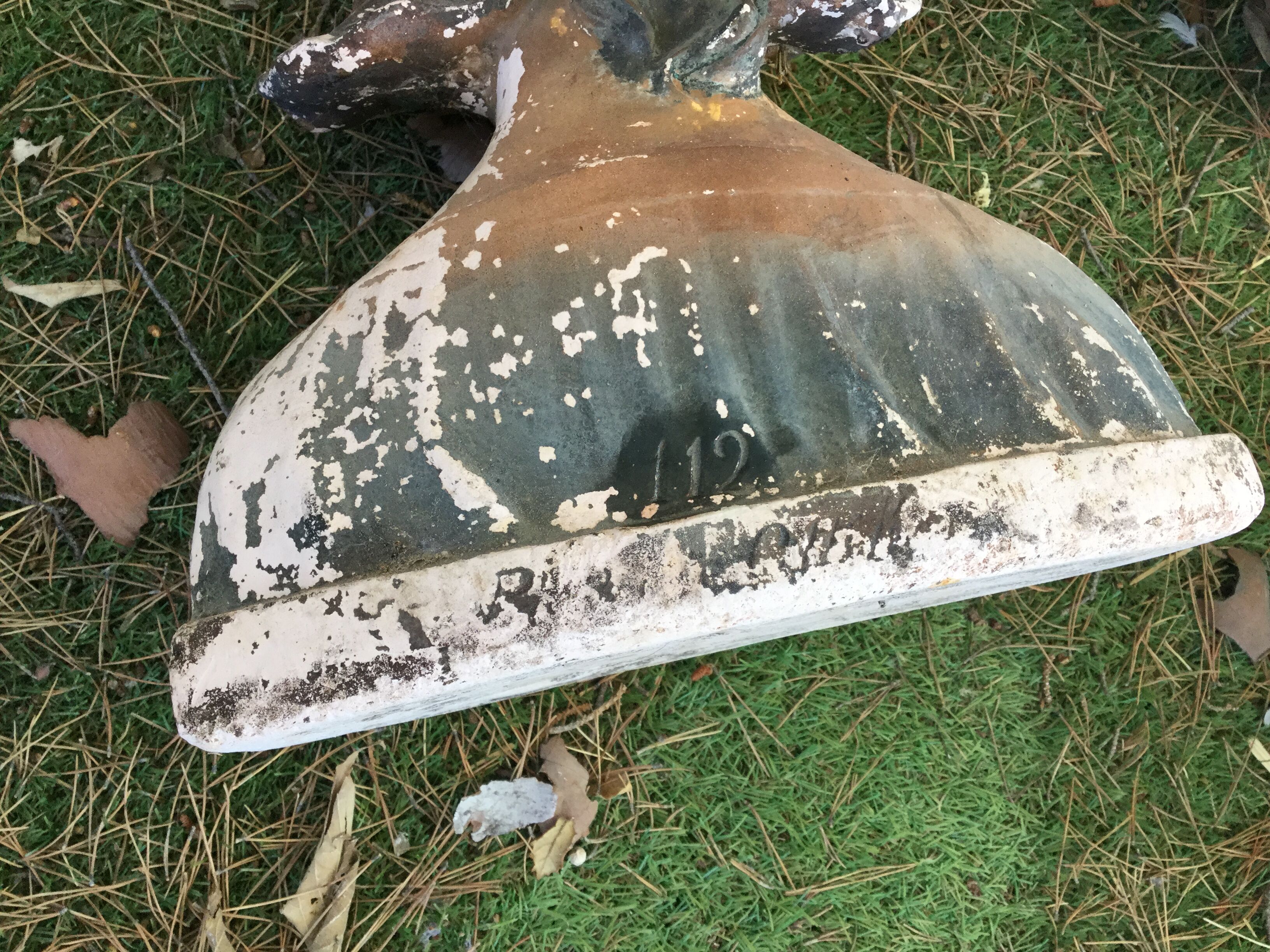 Bust young girl, old plaster